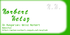 norbert welsz business card